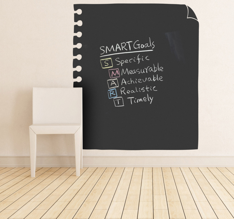 Autocolante bloco de notas em quadro preto - TenStickers