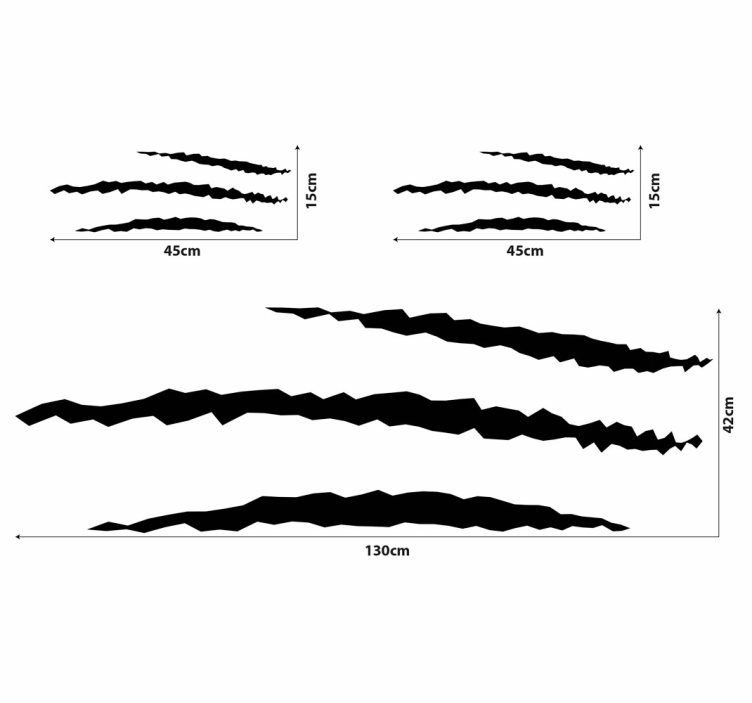 Autocolante para carros conjunto de arranhões - TenStickers