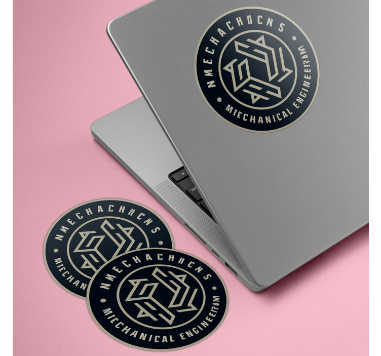 Autocolante círculo personalizado com logotipo - TenStickers