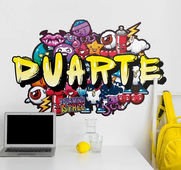 Autocolante urbano Nome do graffiti colorfull - TenStickers