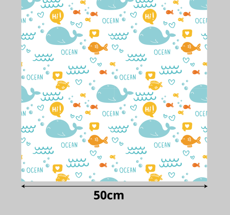 Vinil para móveis Oceano colorido e feliz - TenStickers