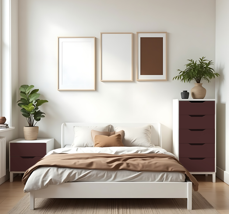 Autocolante folha monocolor granada fosca - TenStickers