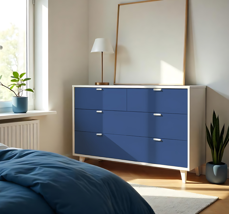 Autocolante folha monocolor azul marinho fosco - TenStickers