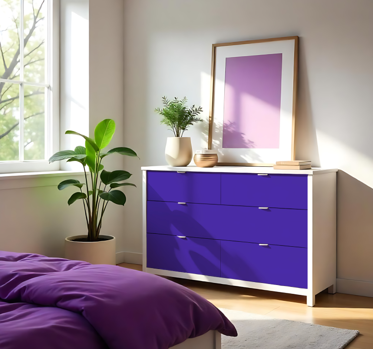 Autocolante folha monocolor roxo fosco - TenStickers