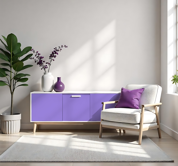 Autocolante folha monocolor lilás fosco - TenStickers