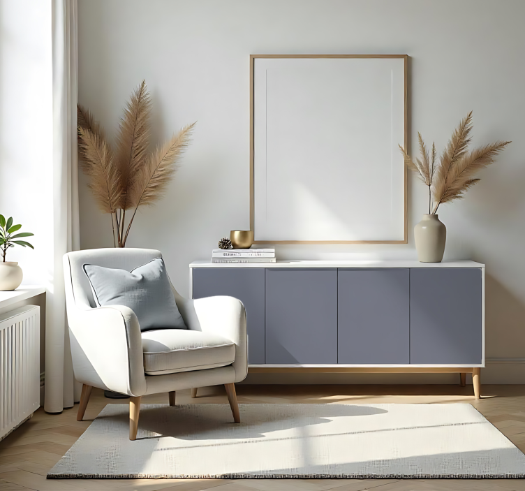 Autocolante folha monocolor cinza neutro fosco - TenStickers