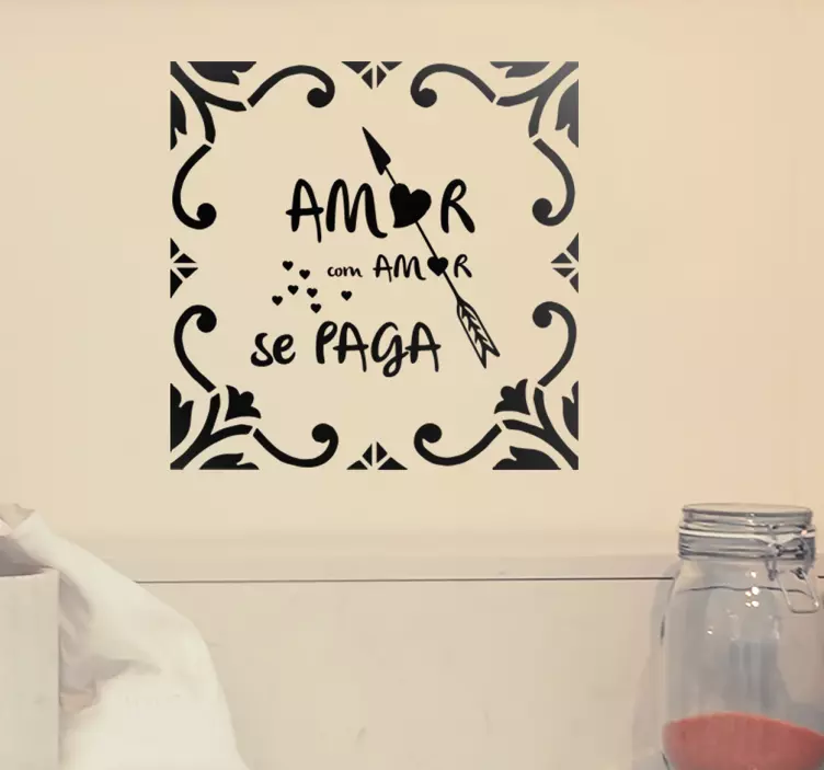 Autocolantes azulejos decorativos Amor com amor - TenStickers