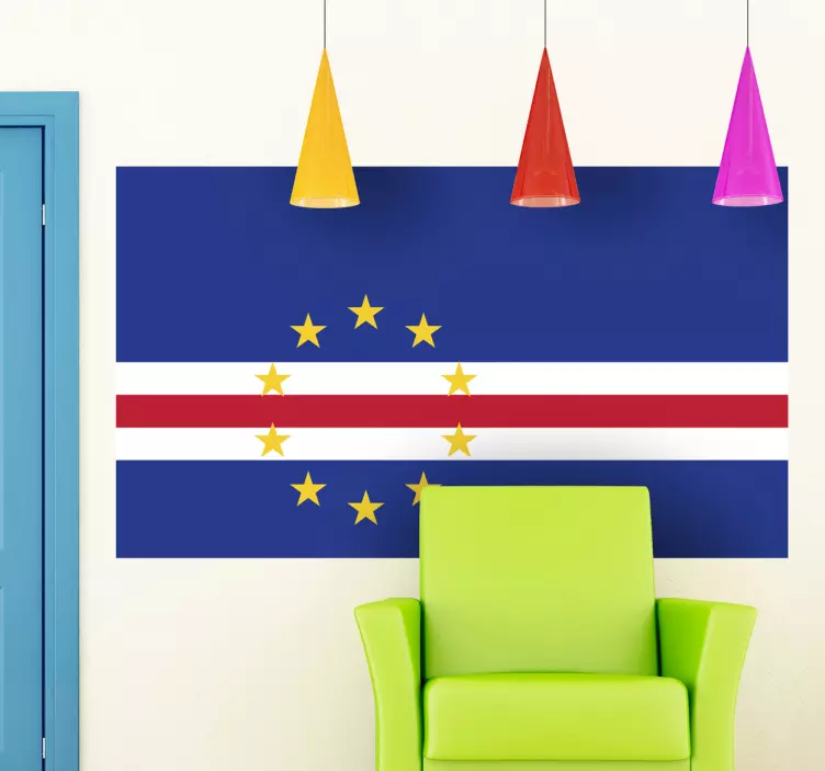 Adesivo de bandeira de cabo verde - TenStickers