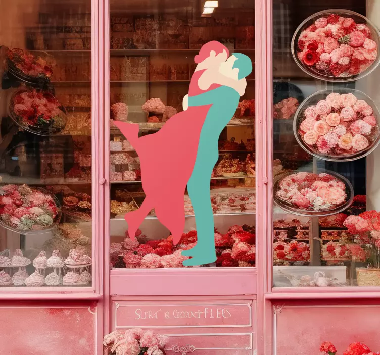 Adesivo de casal beijando-se - TenStickers