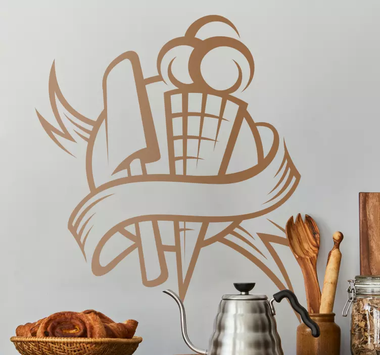 Adesivo de cozinha sorvete - TenStickers