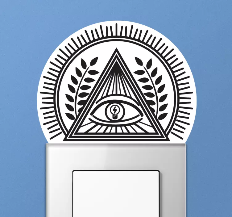Adesivo de interruptor olho illuminati - TenStickers
