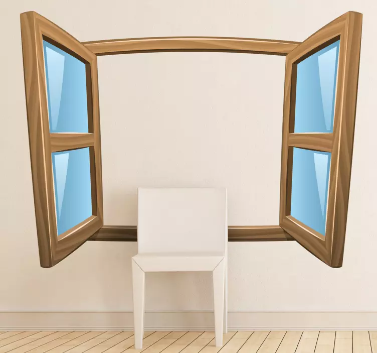 Adesivo de janela aberta estilo cartoon - TenStickers