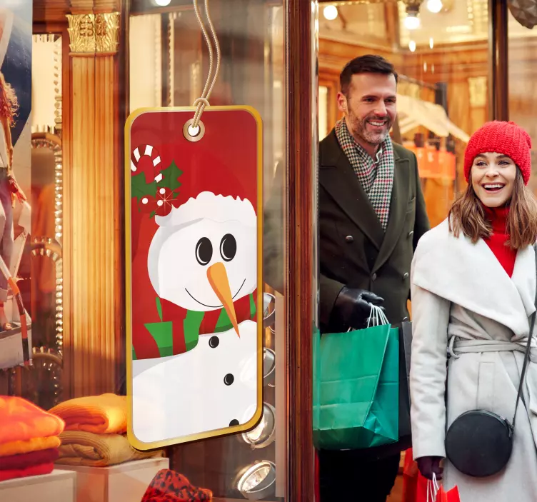 Adesivo de Natal boneco de neve - TenStickers