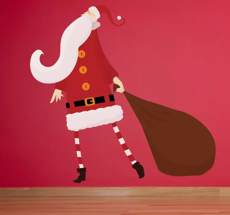 Adesivo de natal pai natal gigante - TenStickers