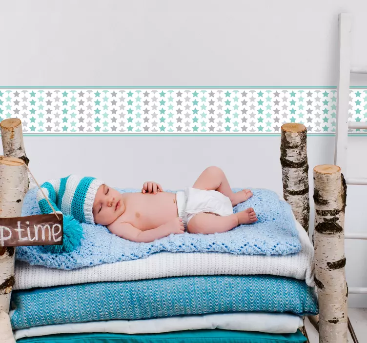 Adesivo de parede azulejo estrelas - TenStickers