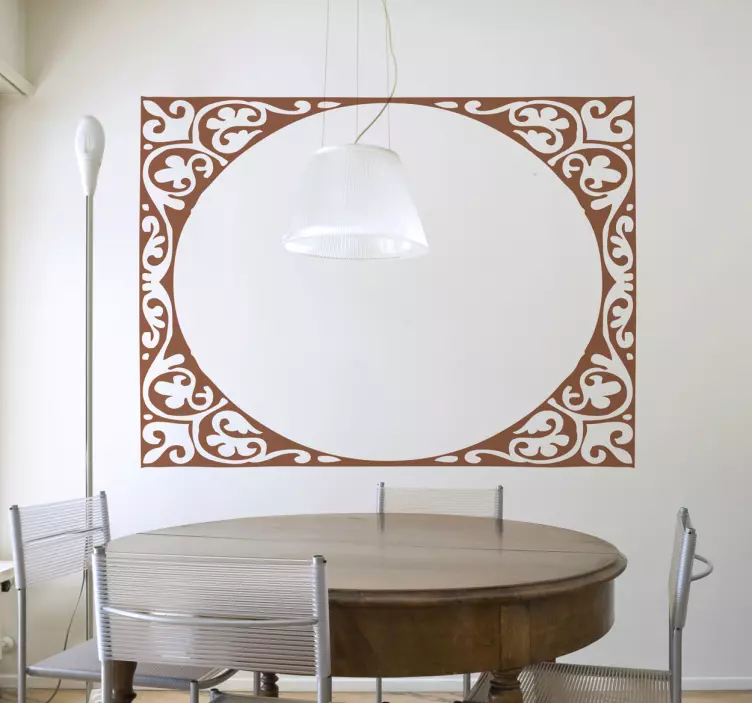 Adesivo de parede com moldura vintage - TenStickers