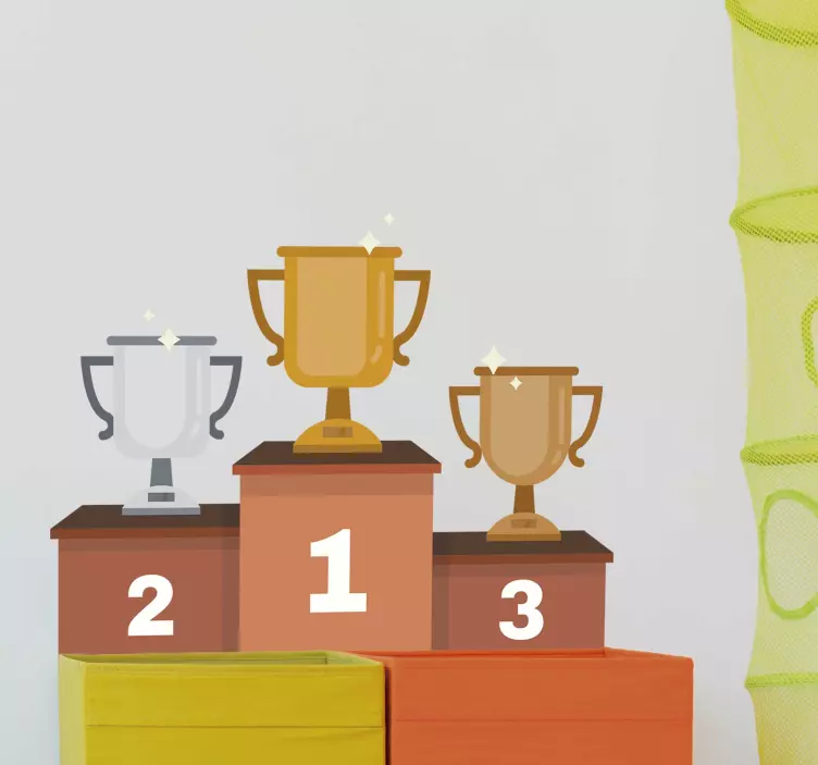 Adesivo de parede pódio olímpico  - TenStickers