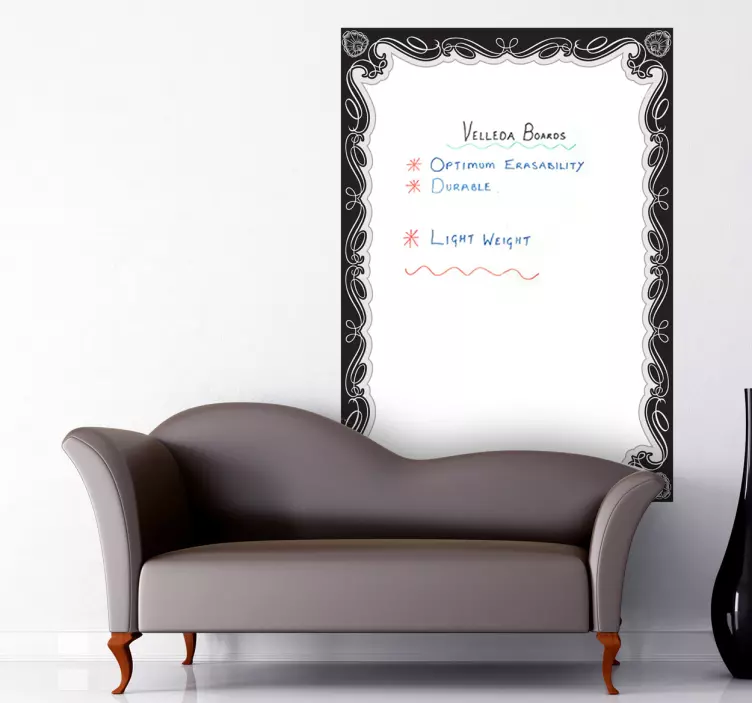 Adesivo de quadro branco com moldura clássica - TenStickers