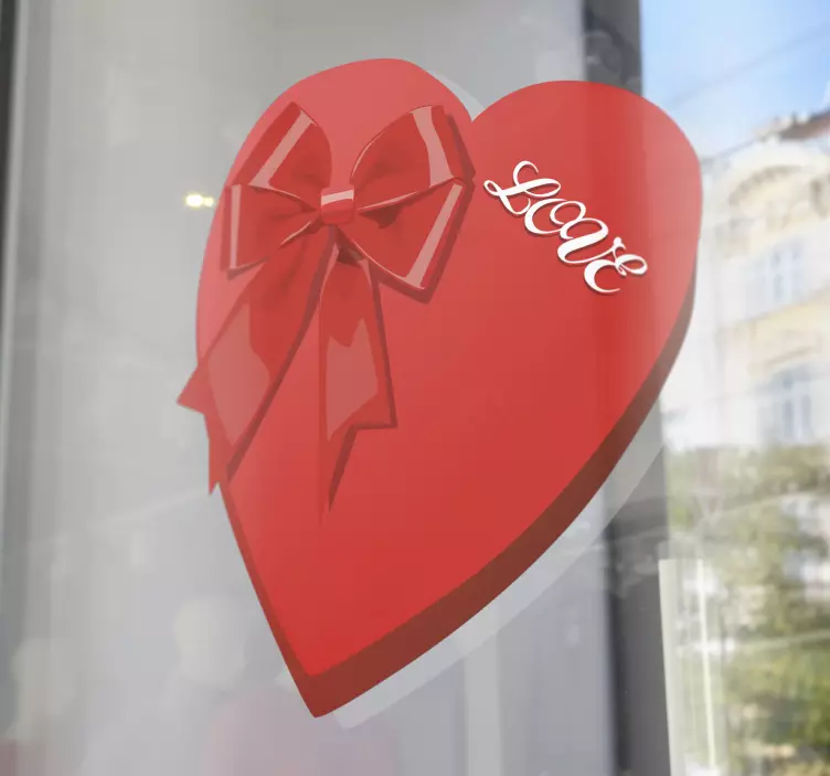 Autocolante de dia dos namorados Caixa de coração - TenStickers