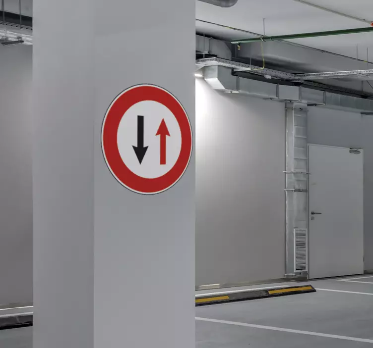 Adesivo de sinal de trânsito prioritário - TenStickers