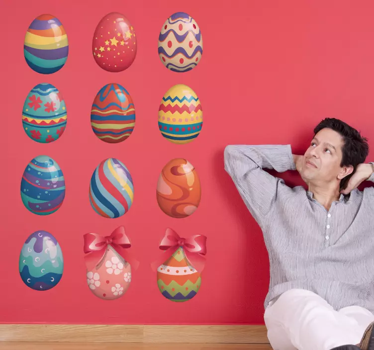 Adesivo decorativo ovos da páscoa - TenStickers