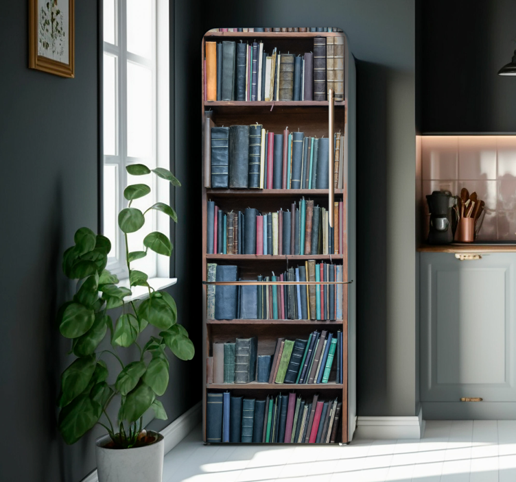 Autocolante frigorífico estantes de biblioteca - TenStickers