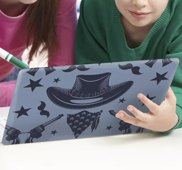 Autocolante para laptop acessórios de cowboy - TenStickers