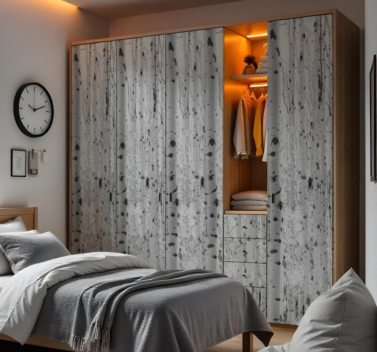 Autocolante para móveis árvores pretas e brancas - TenStickers