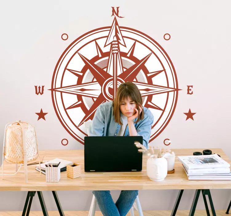 Autocolante animal bússola de direção náutica - TenStickers