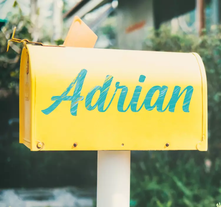 Autocolante caixa de correio nome clássico personalizável - TenStickers