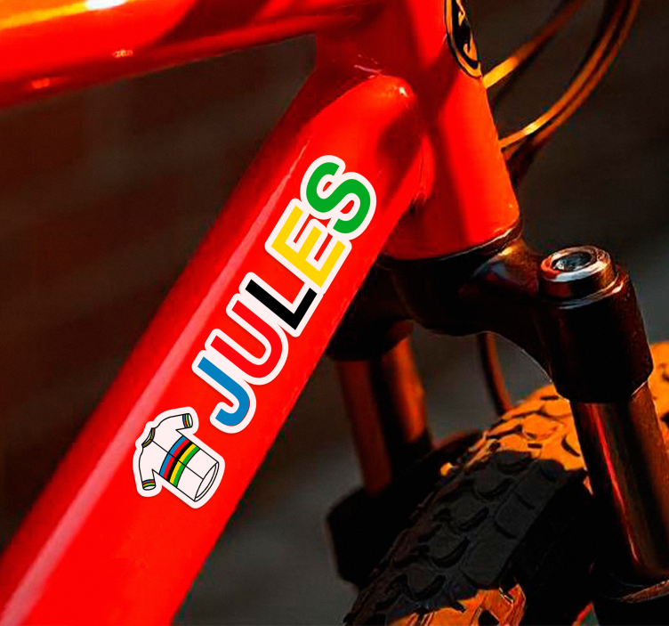 Autocolante animal camisa de ciclismo campeã mundial - TenStickers