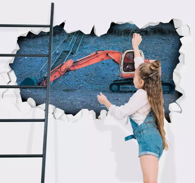 Autocolante animal construção de escavadeiras - TenStickers