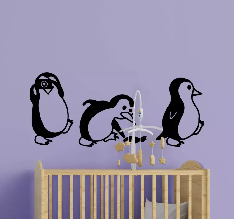 Autocolante animal clã de pinguins caprichosos - TenStickers
