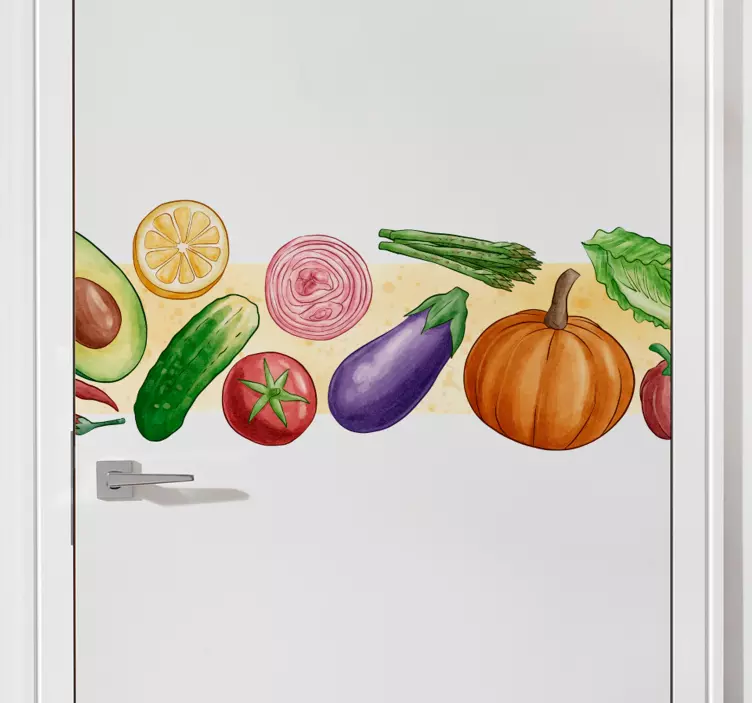 Autocolante comida coleção de vegetais coloridos - TenStickers