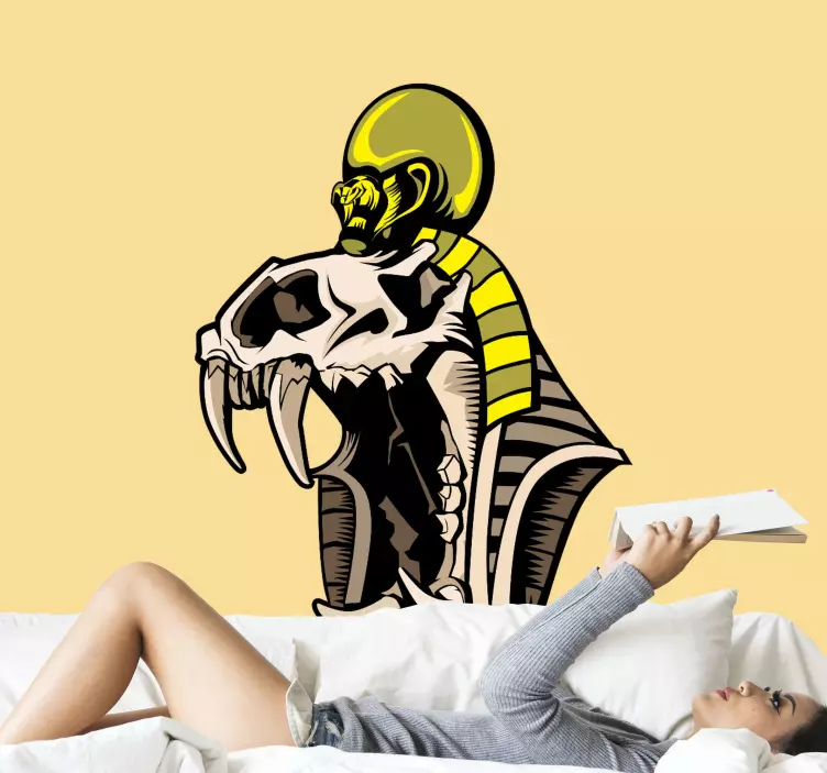 Autocolante animal desenho de caveira de cobra - TenStickers