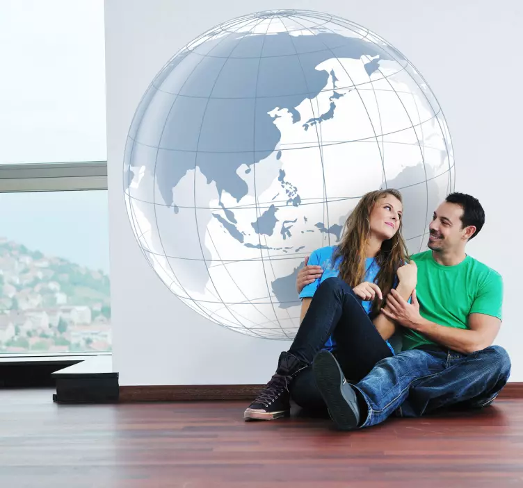 Autocolante animal design do globo terrestre - TenStickers