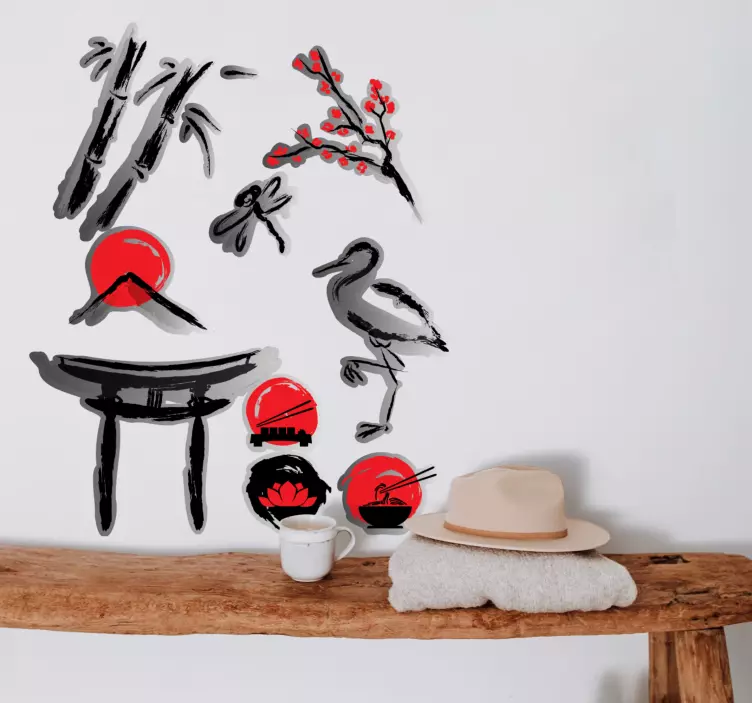 Autocolante animal elementos serenos da natureza - TenStickers