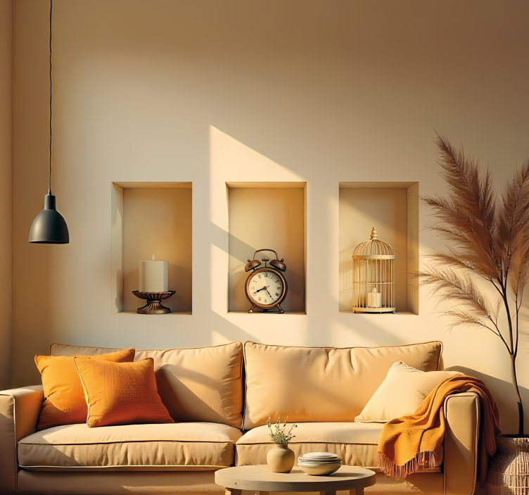 Autocolante animal elementos vintage em uma moldura - TenStickers