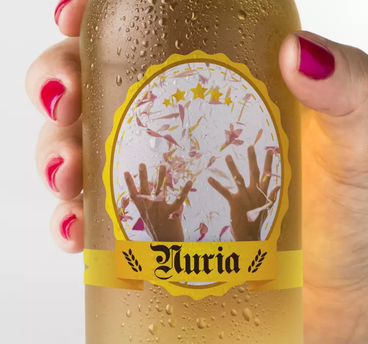 Autocolante animal etiqueta de celebração personalizável - TenStickers