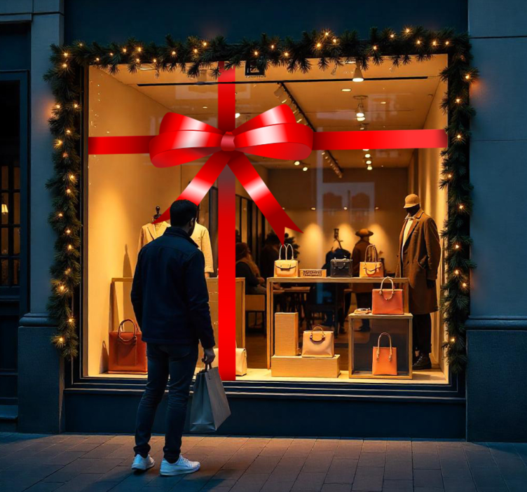 Autocolante animal laço de presente - TenStickers