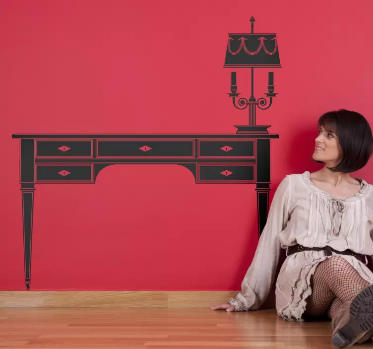 Autocolante animal luminária de mesa elegante - TenStickers