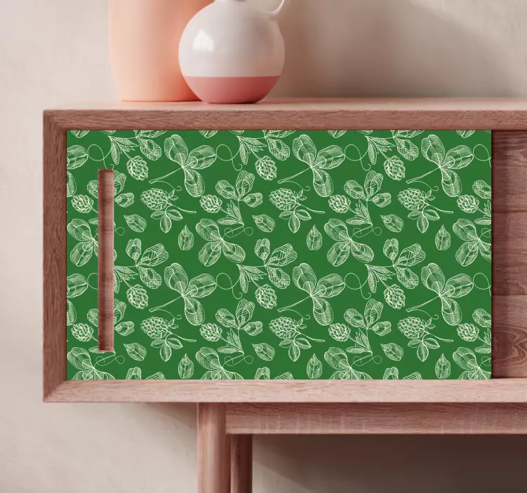 Autocolante animal motivo de folhagem verde - TenStickers