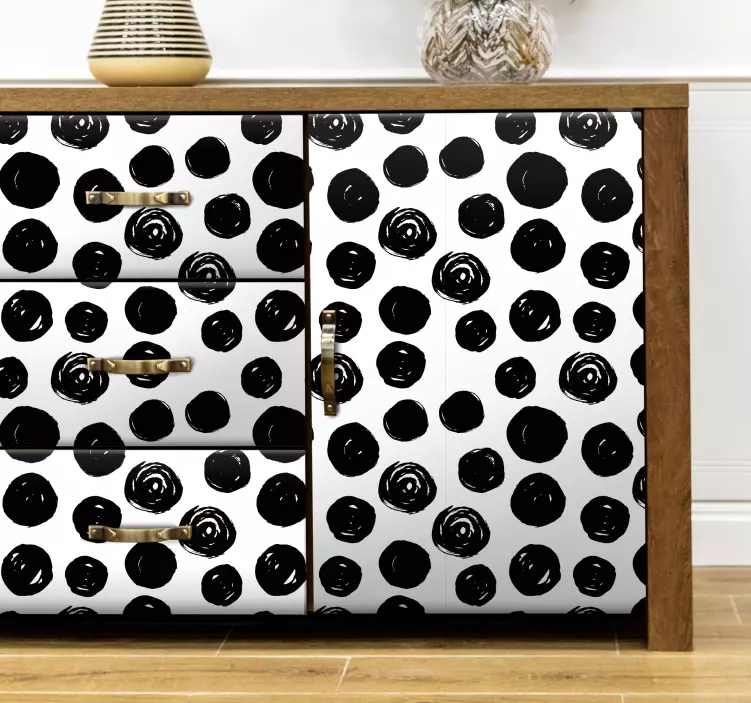 Autocolante para móveis padrão de pontos bold - TenStickers