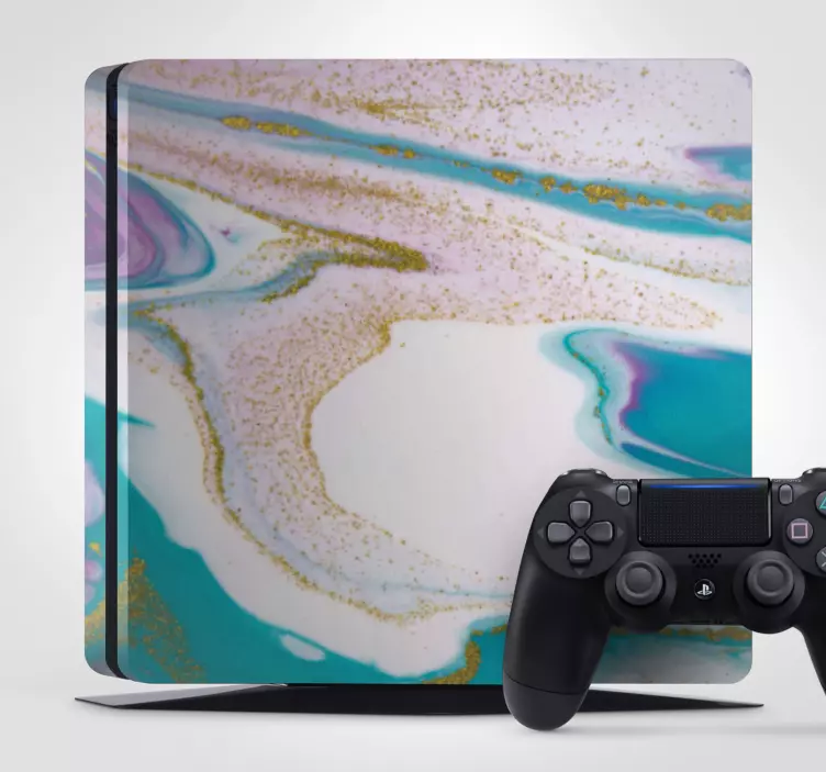 Autocolante PS4 padrão de textura de mármore - TenStickers