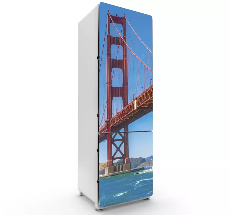 Autocolante para frigorífico ponte golden gate - TenStickers