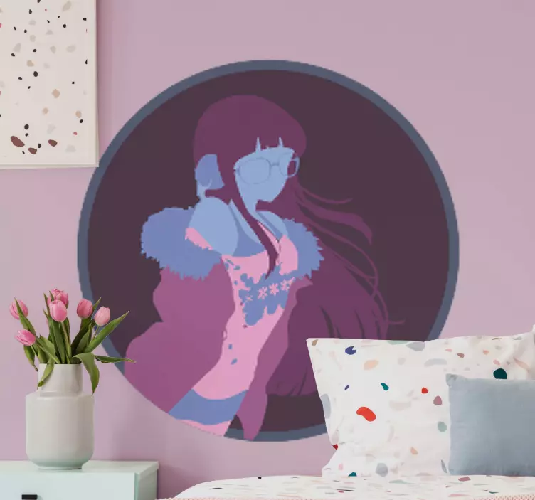 Autocolante animal retrato de personagem estiloso - TenStickers