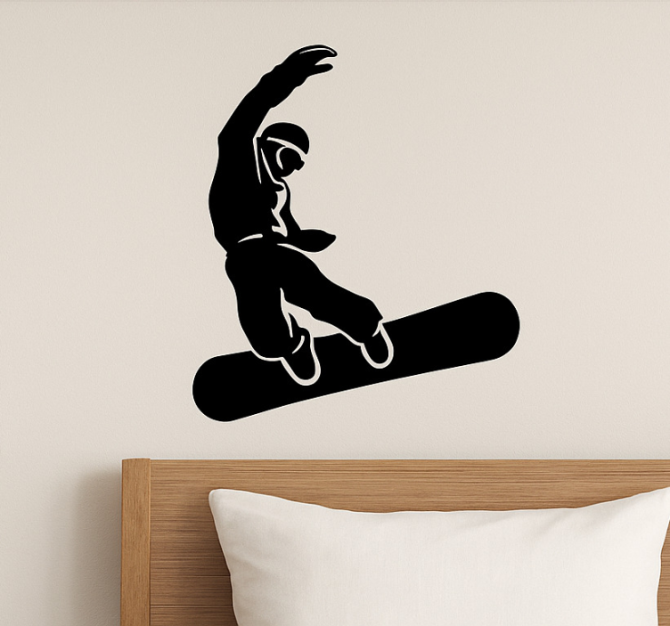 Autocolante desporto radical snowboarder no ar - TenStickers