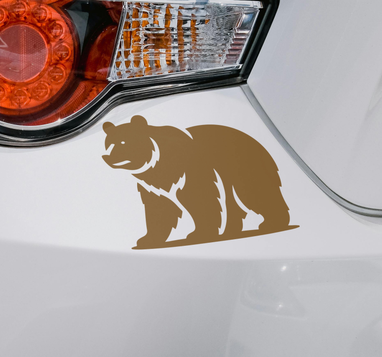 Autocolante animal urso monocromático - TenStickers