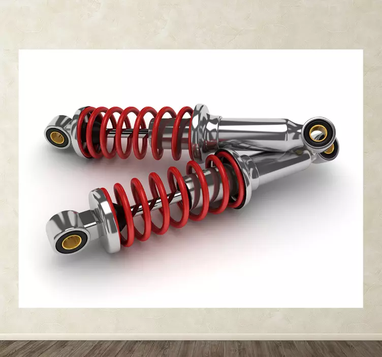 Autocolante animal vinilo decorativo dos amortiguadores - TenStickers