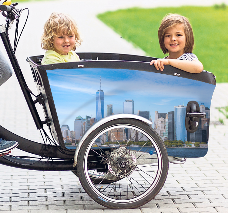 Autocolante animal vista do horizonte urbano - TenStickers